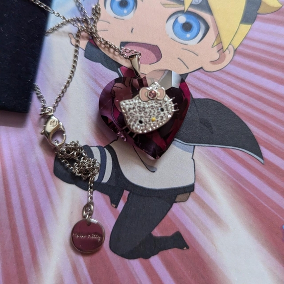 hello kitty x swarovski necklace hello kitty heart charm design - Picture 4 of 8